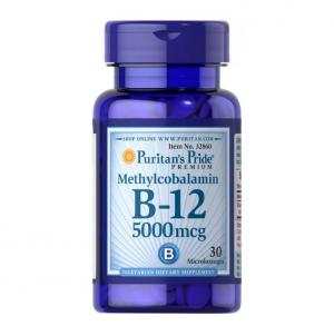 Puritans Pride Methylcobalamin B-12 5000mcg 30 microlozenges