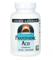 Source Naturals Pantothenic Acid 100 mg 250 tab