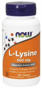 Now Foods L-Lysine 500 мг 100 таб