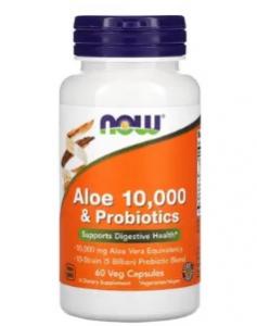 Now Foods Aloe 10000+Probiotics 60 veg caps