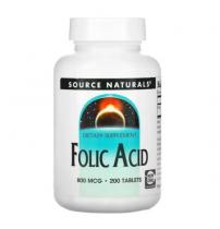 Source Naturals Folic Acid 800 mcg 200 tab