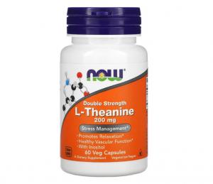 Now Foods L-Theanine 200 мг  60 вег.капс